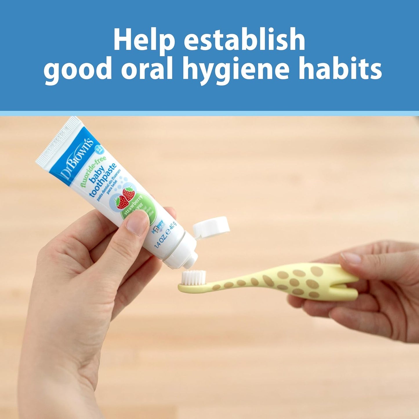Infant-To-Toddler Training Toothbrush, Giraffe, 0-3 Years