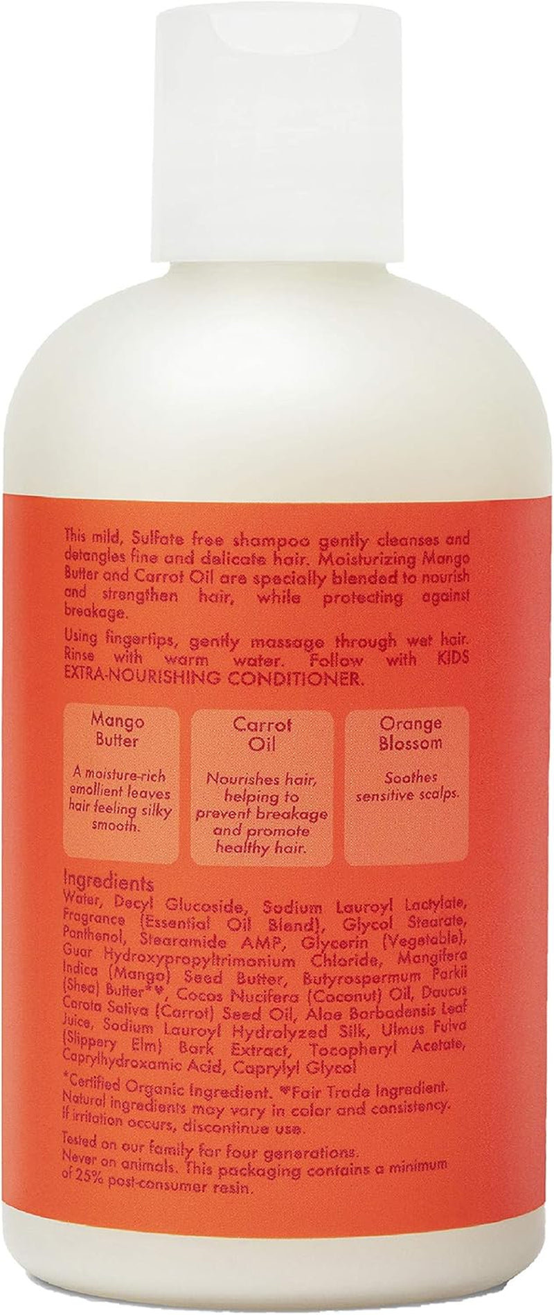 Sheamoisture Extra Nourishing Shampoo for Kids Mango Carrot with Shea Butter 8 Oz
