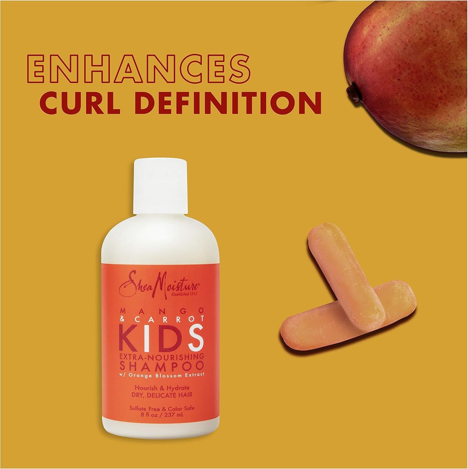 Sheamoisture Extra Nourishing Shampoo for Kids Mango Carrot with Shea Butter 8 Oz
