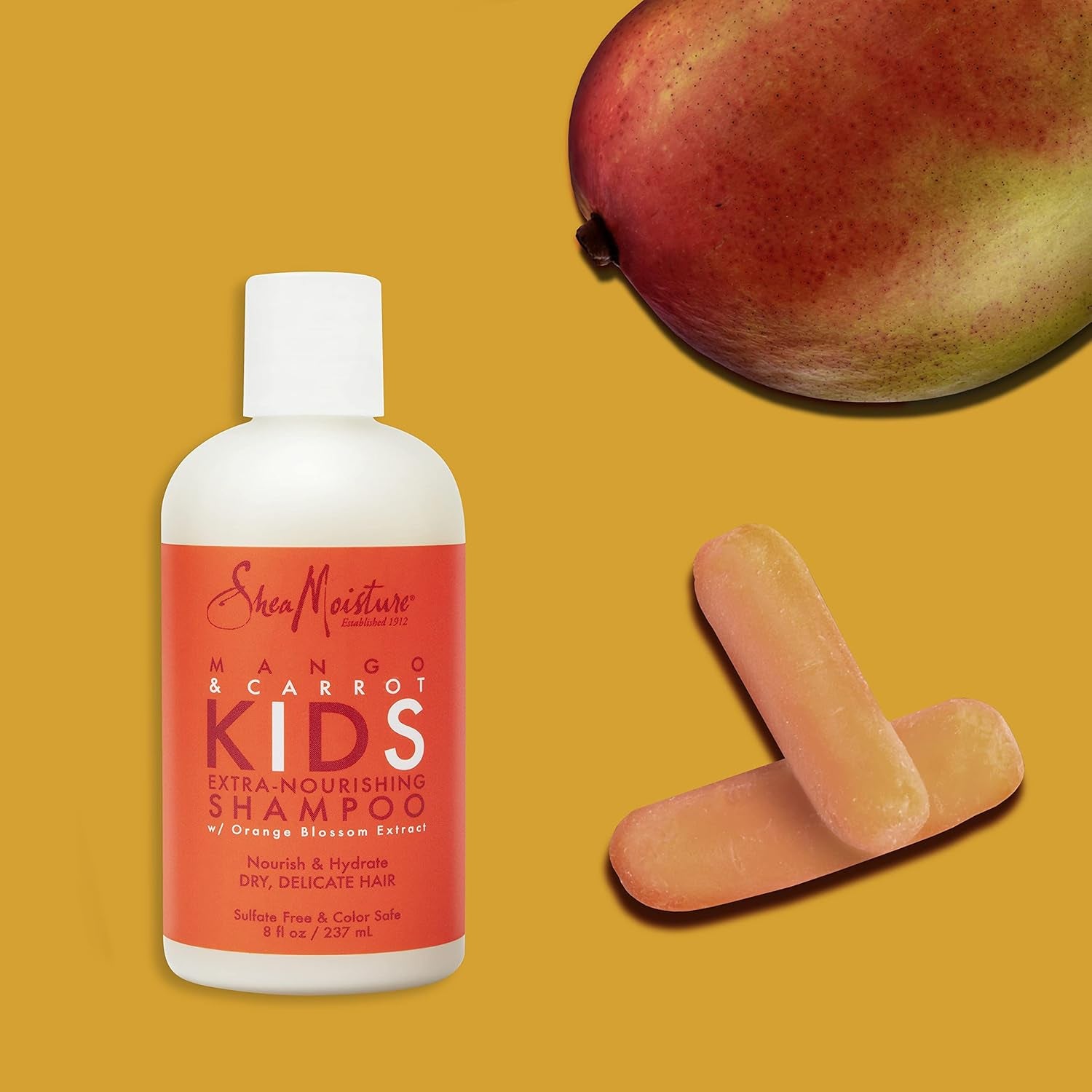 Sheamoisture Extra Nourishing Shampoo for Kids Mango Carrot with Shea Butter 8 Oz