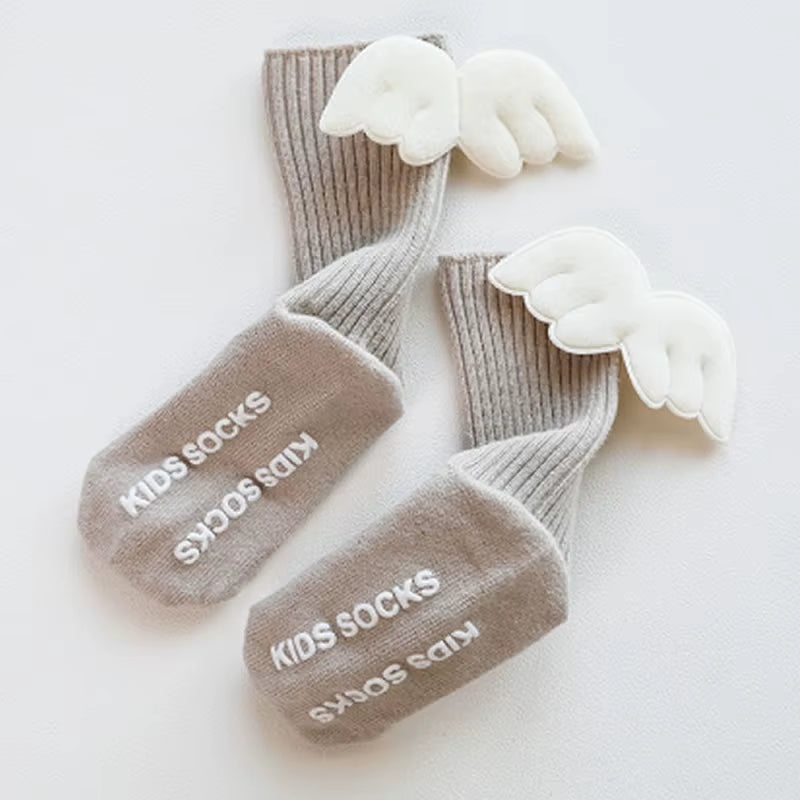Newborn Baby Socks Wings Thin Type Cotton Boy Girl Crew Socks Children Loose Summer Cute Small Children'S Bunching Sock